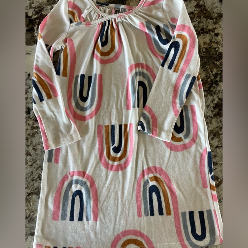 Tea Collection Striped nightgown with Pink, Blue, and Brown Accents